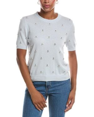 MILLY Rosalyn Knit Top - White