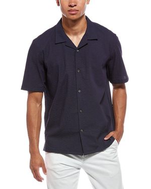 Theory Daze Mod Seersucker Shirt - Blue