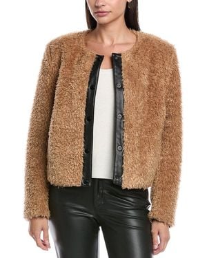 Rebecca Minkoff Wyatt Faux Fur Coat - Brown