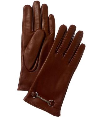 Bruno Magli Cashmere-lined Leather Glove - Brown