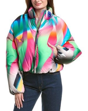 Khrisjoy Joy Cropped Puffer Jacket - Red