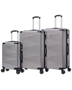 TUCCI Avenza 3pc Luggage Set - Gray