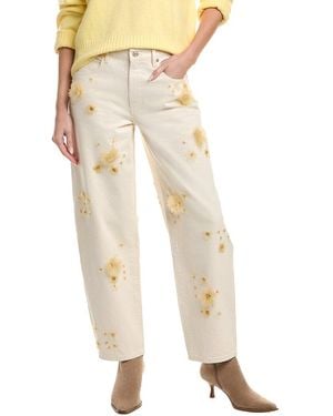 FRAME Low Slung Vanilla Bean Barrel Jean - Natural