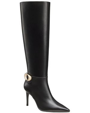 Stuart Weitzman Stuart Power Buckle Leather Boot - Black