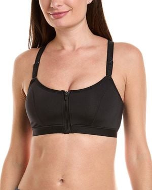 Natori Yogi Front Zip Wireless Sports Bra - Black