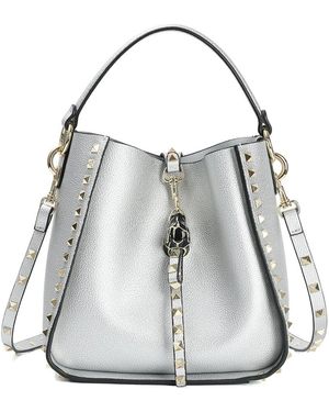 Tiffany & Fred Paris Leather Hobo Shoulder Bag - White