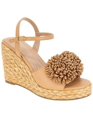 BCBGeneration Erika Raffia Wedge - Metallic