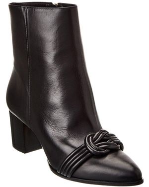 Alexandre Birman Vicky 60 Leather Bootie - Black