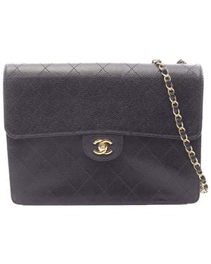 CHANEL Black Caviar Leather Matelasse Shoulder Bag (authentic Pre-loved) - Gray