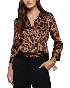 L'Agence Dani 3/4 Sleeve Blouse - Black