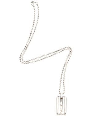Tiffany & Co. Silver Atlas I.d. Tag Necklace (authentic Pre-loved) - White