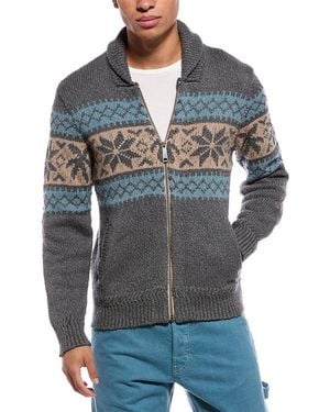 Faherty Surf To Snow Wool-Blend Cardigan - Blue