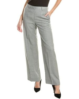 Theory Wool Wide Trouser - Gray