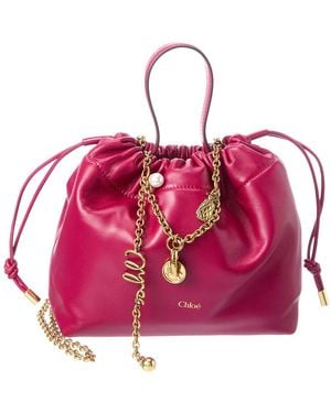 Chloé Icon Mini Leather Bucket Bag - Pink