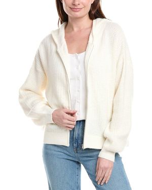 LaBiz Lalamia Zip Knit Wool & Alpaca-Blend Hoodie Jacket - White