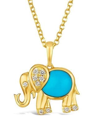 Le Vian Alive 14K 0.85 Ct. Tw. Diamond & Pendant - Blue