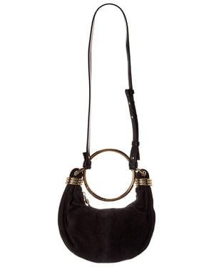 Chloé Bracelet Small Suede Hobo Bag - Black