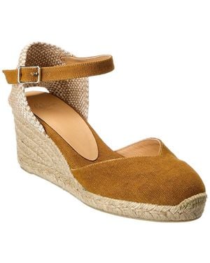 Castañer Chiarita Canvas Wedge Sandal - Metallic