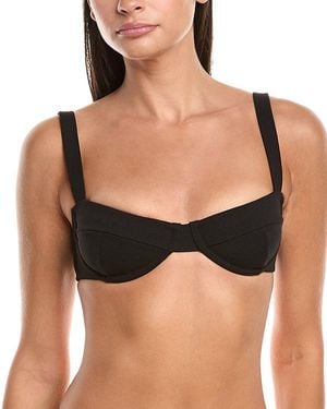 Haight Gaia Crepe Bikini Top - Black
