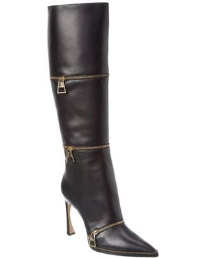 Alexandre Birman Zoe 85 Leather Knee-High Boot - Black