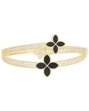 Juvell Cz 18K Plated Bangle Bracelet - White