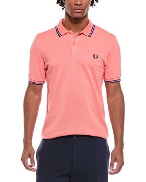 Fred Perry Woven Polo Shirt - Red