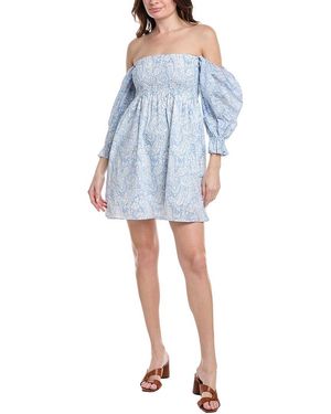 SERENETTE Smocked Mini Dress - Blue
