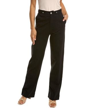 Grey State Wide Leg Front Seam Pant - Black