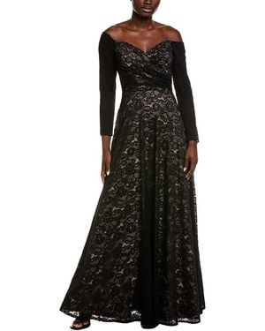 Rene Ruiz Embroidered A-Line Dress - Black