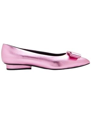 Ferragamo Viva Leather Ballet Flat - Pink