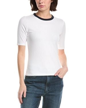 Rag & Bone The Knit Contrast Ringer T-Shirt - White