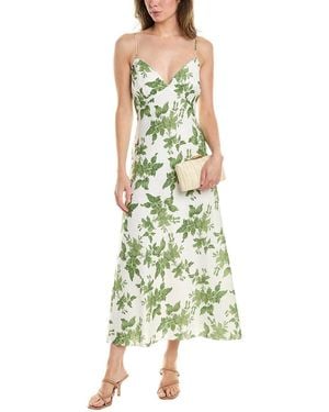 Sachin & Babi Cara Linen-Blend Midi Dress - Green