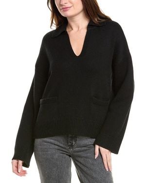 Rag & Bone Danica Wool & Cashmere-Blend Polo Jumper - Black