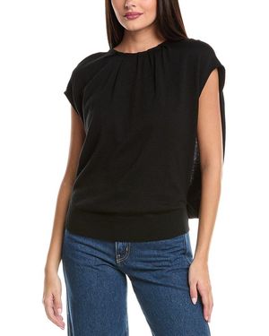 Jonathan Simkhai Lamara Draped Wool Pullover - Black