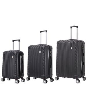 Bronco Polo Capri 3Pc Lightweight Hardside Expandable Luggage Set - White