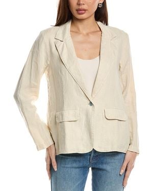 Bella Dahl Easy Longline Linen Blazer - Natural