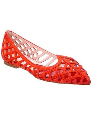 Roger Vivier Suede Flat - Red