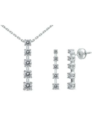 True Diamond 14k 0.96 Ct. Tw. Diamond Jewellery Set - White