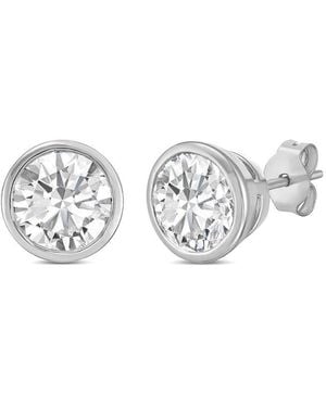 Diana M. Jewels Diana M. 14K 12.00 Ct. Tw. Lab-Grown Diamond Stud Earrings - Metallic