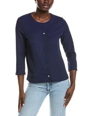 Jones New York Seabreeze Crinkle Cardigan - Blue