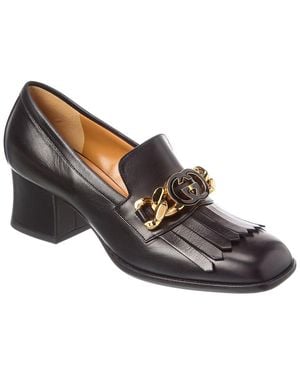 Gucci Jeanne Leather Pump - Brown