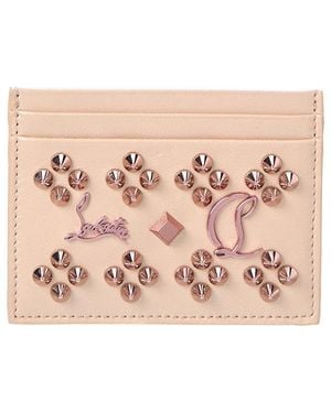 Christian Louboutin Kios Leather Card Case - Pink