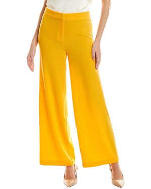 Nanette Lepore Wide Leg Crepe Pant - Yellow