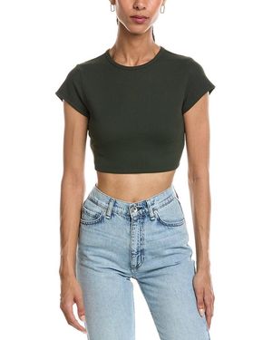 Susana Monaco Rib Crew Crop - Green