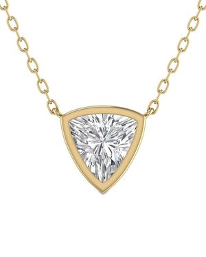 Lab Grown Diamonds 14k 0.50 Ct. Tw. Lab Grown Diamond Necklace - Metallic