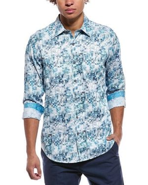 Robert Graham Rahan Classic Fit Woven Shirt - Blue