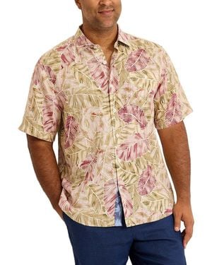 Tommy Bahama Sand Linen-Blend Villa Shirt - Brown