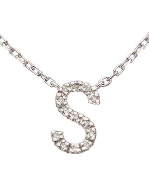 Jane Basch Diamond Initial Necklace -Z) - White