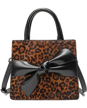 Tiffany & Fred Paris Smooth Leather Top-Handle Shoulder Bag - Black