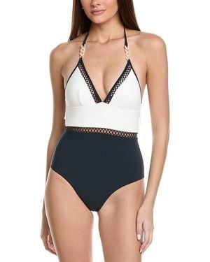 Reiss Ray Colourblock Swimsuit - Blue